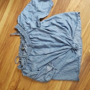 Absolutely Famous blue chambray off shoulder top Size XL